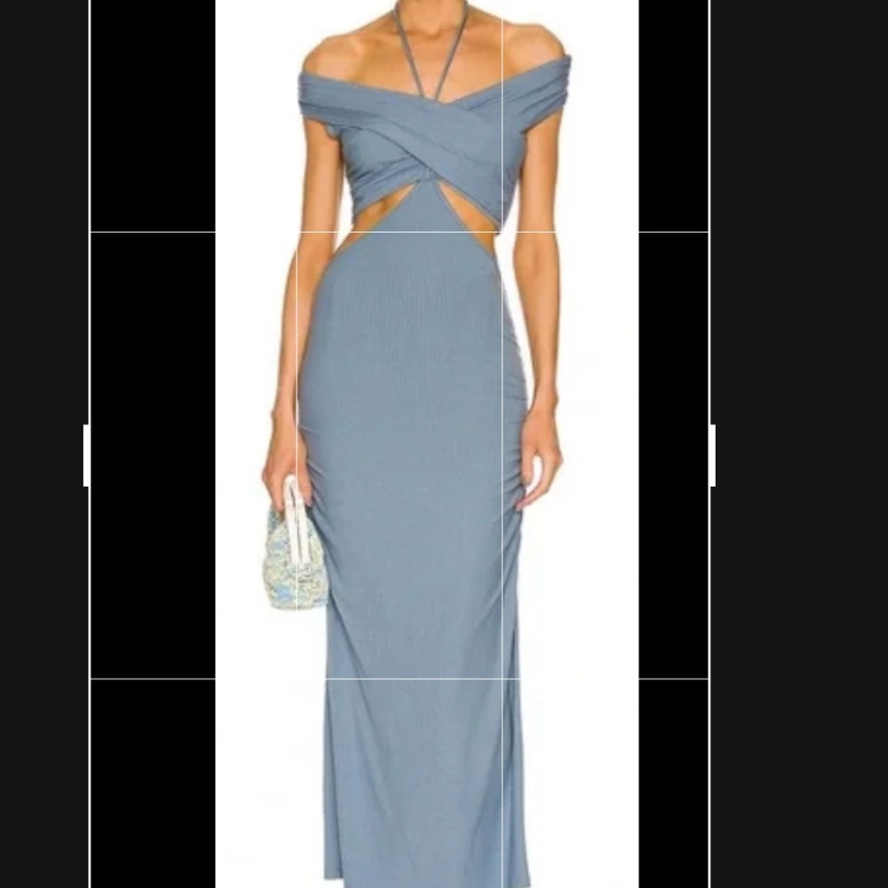 Jonathan Simkhai Akane Women's Criss Cross Front Long Halter Dress